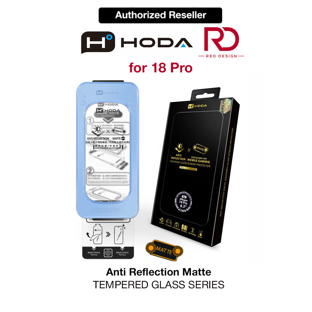 Picture of Hoda Anti Reflection Matte Full Coverage Tempered Glass Screen Protector for iPhone 18 Pro Dust Free Helper Lite Included - Matte Apple iPhone 18 Pro- Apple iPhone 18 Pro Cases, Apple iPhone 18 Pro Covers, iPad Cases and a wide selection of Apple iPhone 18 Pro Accessories in Malaysia, Sabah, Sarawak and Singapore 