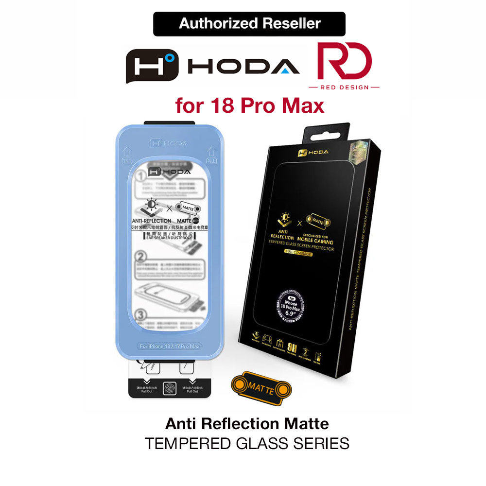 Picture of Hoda Anti Reflection Matte  Full Coverage Tempered Glass Screen Protector for iPhone 18 Pro Max Dust Free Helper Lite Included - Matte Apple iPhone 18 Pro Max- Apple iPhone 18 Pro Max Cases, Apple iPhone 18 Pro Max Covers, iPad Cases and a wide selection of Apple iPhone 18 Pro Max Accessories in Malaysia, Sabah, Sarawak and Singapore 