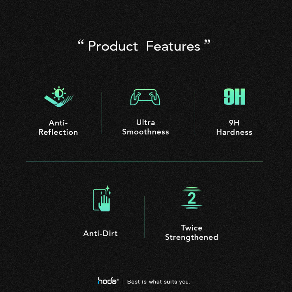 Picture of Apple iPhone 18 Pro Max Screen Protector | Hoda Anti Reflection Matte  Full Coverage Tempered Glass Screen Protector for iPhone 18 Pro Max Dust Free Helper Lite Included - Matte