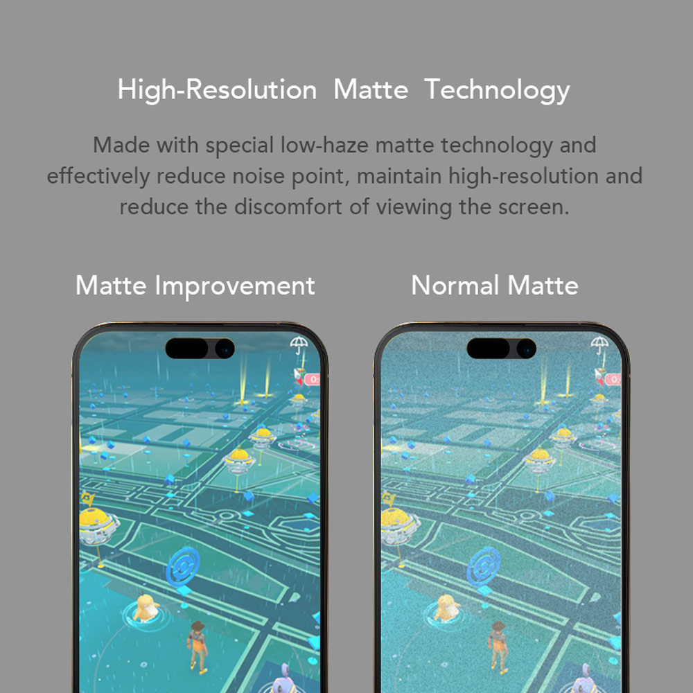 Picture of Apple iPhone 18 Pro Max Screen Protector | Hoda Anti Reflection Matte  Full Coverage Tempered Glass Screen Protector for iPhone 18 Pro Max Dust Free Helper Lite Included - Matte