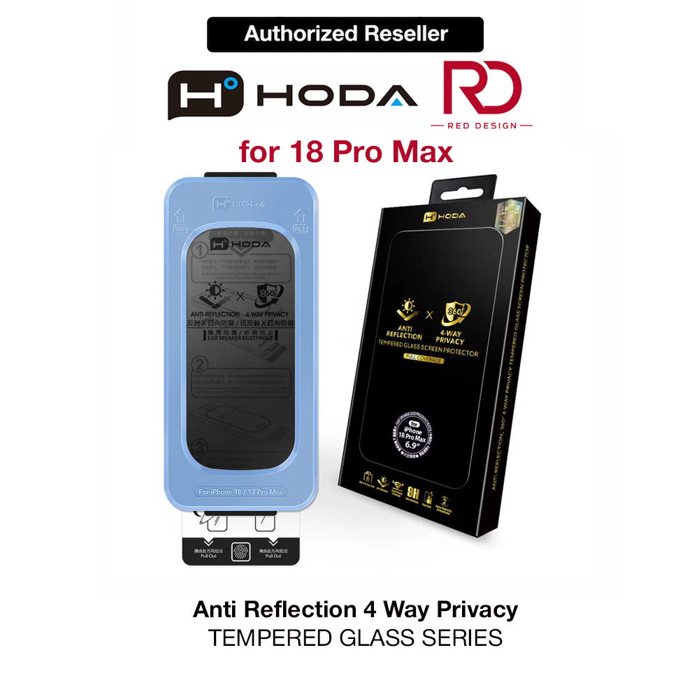 Picture of Hoda Anti-Peeper Privacy 360 Degree 4 ways with Anti Reflection Full Coverage Tempered Glass Screen Protector for iPhone 18 Pro Max Dust Free Helper Lite Included - Privacy Apple iPhone 18 Pro Max- Apple iPhone 18 Pro Max Cases, Apple iPhone 18 Pro Max Covers, iPad Cases and a wide selection of Apple iPhone 18 Pro Max Accessories in Malaysia, Sabah, Sarawak and Singapore 