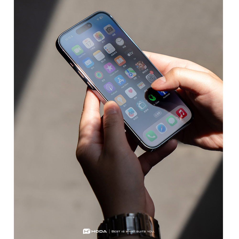 Picture of Apple iPhone 16 Pro 6.3 Screen Protector | Hoda Anti Clear Full Coverage Tempered Glass Screen Protector for iPhone 17 Pro 16 Pro 6.3 (Clear)