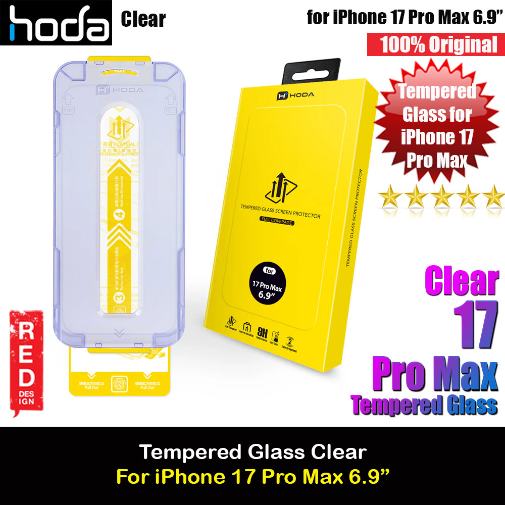 Picture of Hoda Anti Clear Full Coverage Tempered Glass Screen Protector for iPhone 17 Pro Max 6.9 (Clear) Apple iPhone 17 Pro Max 6.9- Apple iPhone 17 Pro Max 6.9 Cases, Apple iPhone 17 Pro Max 6.9 Covers, iPad Cases and a wide selection of Apple iPhone 17 Pro Max 6.9 Accessories in Malaysia, Sabah, Sarawak and Singapore 