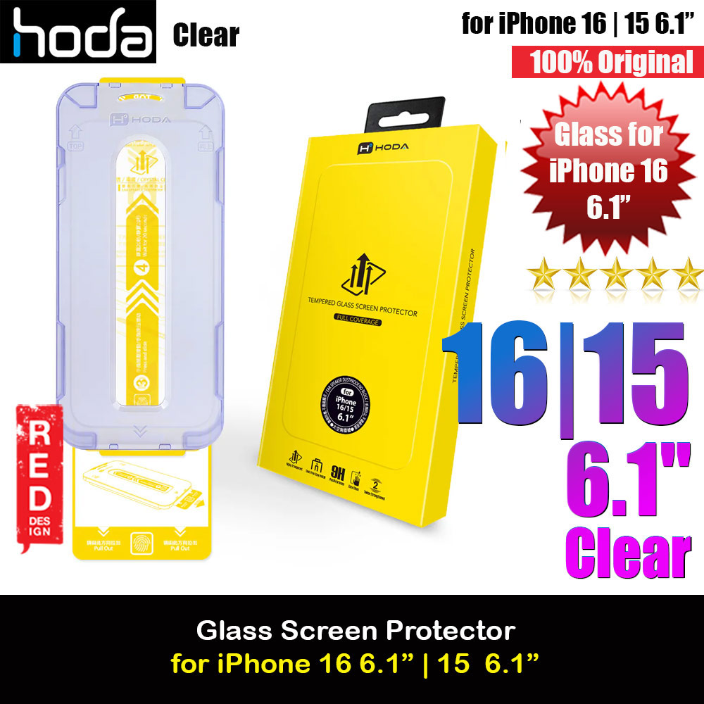 Picture of Hoda 0.33mm 2.5D Full Coverage Tempered Glass Screen Protector for iPhone 16 6.1 15 6.1 with Dust Free Helper (Clear) Apple iPhone 15 6.1- Apple iPhone 15 6.1 Cases, Apple iPhone 15 6.1 Covers, iPad Cases and a wide selection of Apple iPhone 15 6.1 Accessories in Malaysia, Sabah, Sarawak and Singapore 