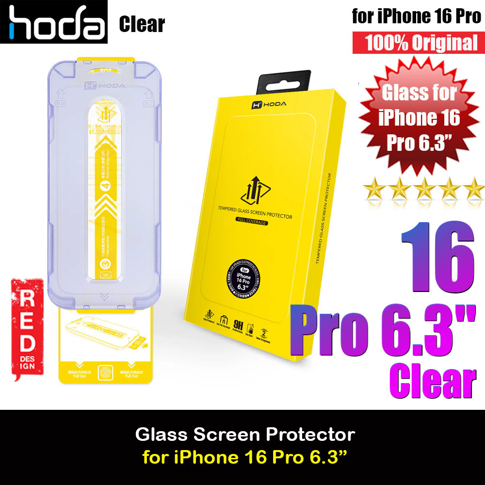 Picture of Hoda 0.33mm 2.5D Full Coverage Tempered Glass Screen Protector for iPhone 16 Pro 6.3 with Dust Free Helper (Clear) Apple iPhone 16 Pro 6.3- Apple iPhone 16 Pro 6.3 Cases, Apple iPhone 16 Pro 6.3 Covers, iPad Cases and a wide selection of Apple iPhone 16 Pro 6.3 Accessories in Malaysia, Sabah, Sarawak and Singapore 