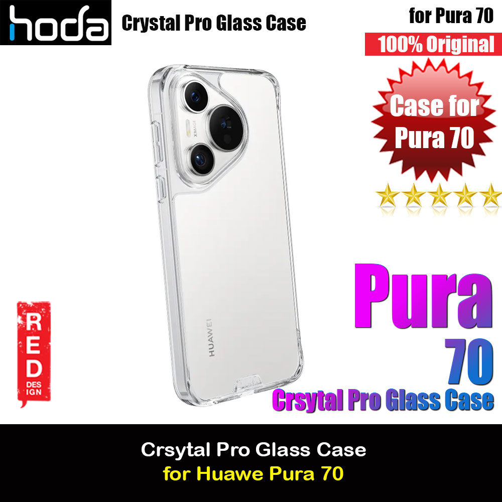 Picture of Hoda Crystal Pro Tempered Glass Black Plate Drop Protection Case for Huawei Pura 70  (Crystal Clear) Huawei Pura 70- Huawei Pura 70 Cases, Huawei Pura 70 Covers, iPad Cases and a wide selection of Huawei Pura 70 Accessories in Malaysia, Sabah, Sarawak and Singapore 