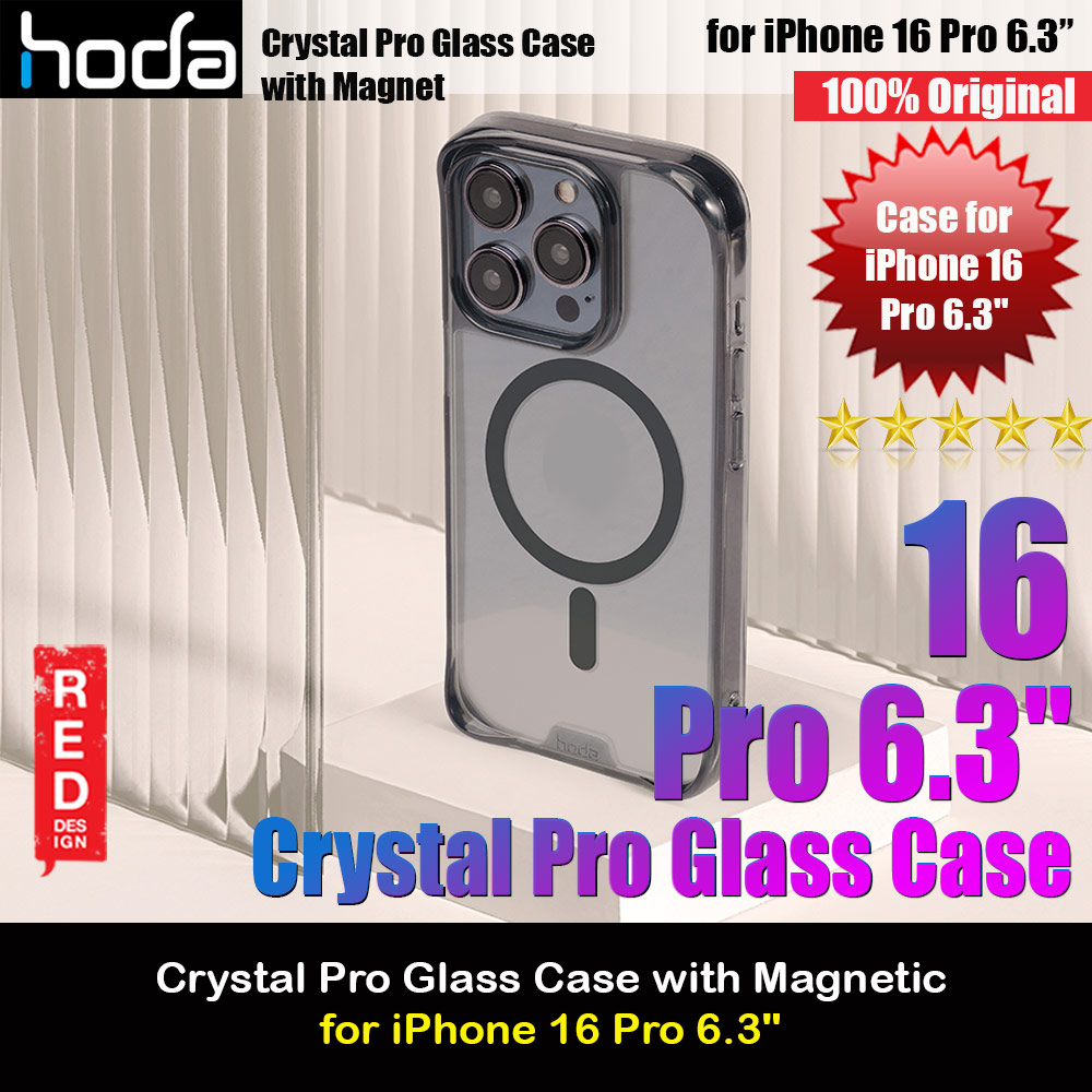 Picture of Hoda Crystal Pro Glass Case with Magnetic Drop Protection Case for iPhone 16 Pro 6.3 (Crystal Clear Black) Apple iPhone 16 Pro 6.3- Apple iPhone 16 Pro 6.3 Cases, Apple iPhone 16 Pro 6.3 Covers, iPad Cases and a wide selection of Apple iPhone 16 Pro 6.3 Accessories in Malaysia, Sabah, Sarawak and Singapore 