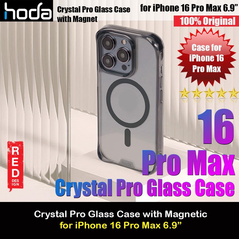 Picture of Hoda Crystal Pro Glass Case with Magnetic Drop Protection Case for iPhone 16 Pro Max 6.9 (Crystal Clear Black) Apple iPhone 16 Pro Max 6.9- Apple iPhone 16 Pro Max 6.9 Cases, Apple iPhone 16 Pro Max 6.9 Covers, iPad Cases and a wide selection of Apple iPhone 16 Pro Max 6.9 Accessories in Malaysia, Sabah, Sarawak and Singapore 