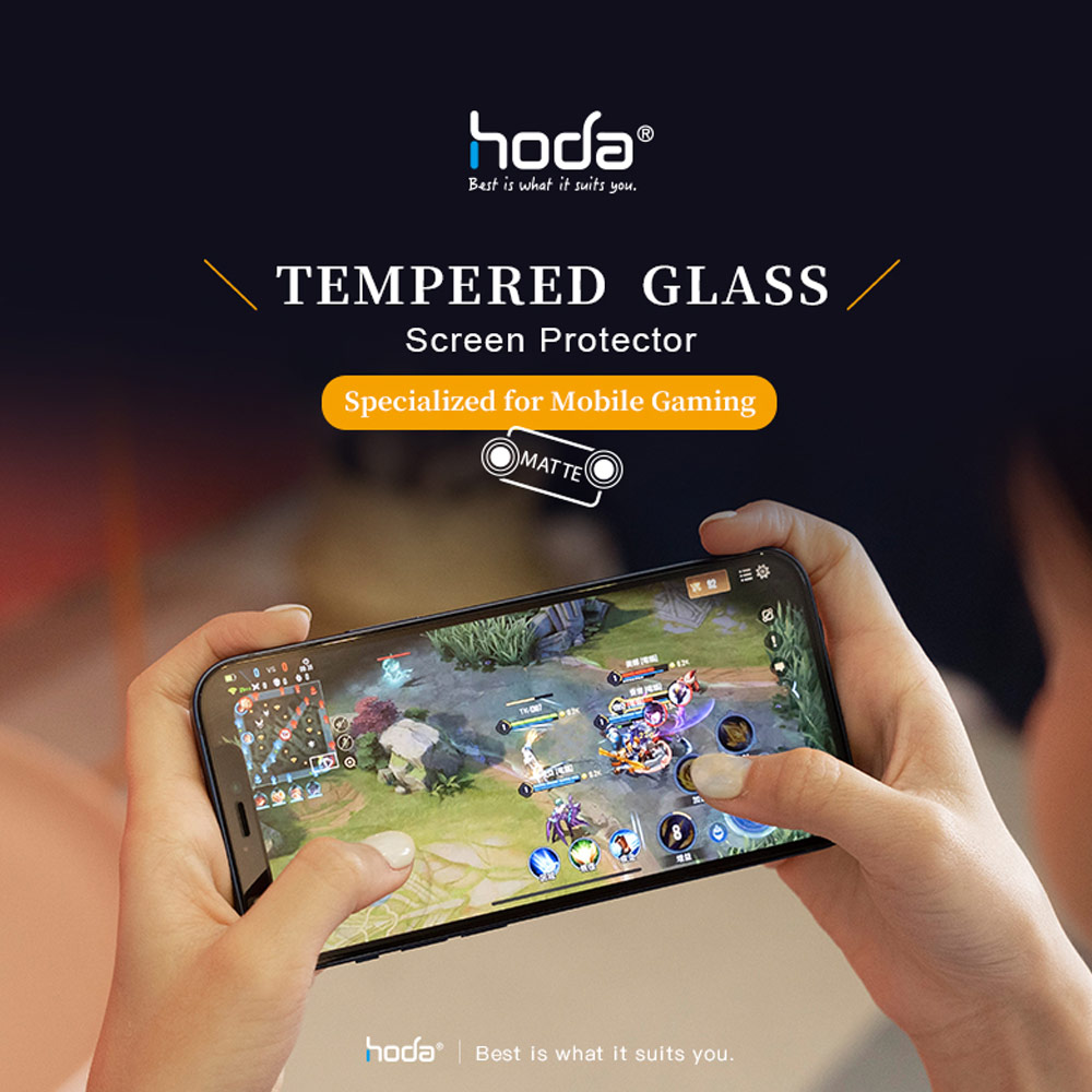 Picture of Apple iPhone 13 mini 5.4 Screen Protector | Hoda 0.33mm 2.5D Full Coverage Tempered Glass Screen Protector for Apple iPhone 13 Mini 5.4 (Matte Specialize for Mobile Gaming)