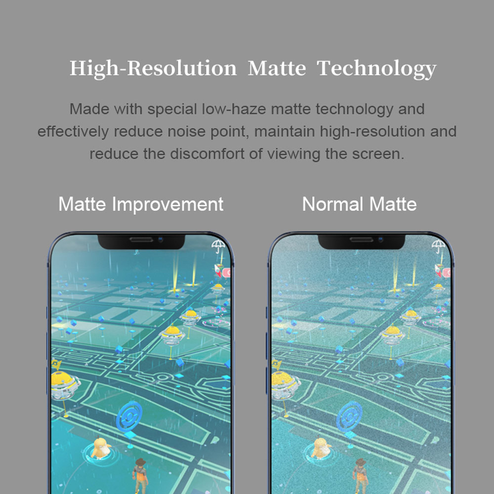 Picture of Apple iPhone 13 mini 5.4 Screen Protector | Hoda 0.33mm 2.5D Full Coverage Tempered Glass Screen Protector for Apple iPhone 13 Mini 5.4 (Matte Specialize for Mobile Gaming)