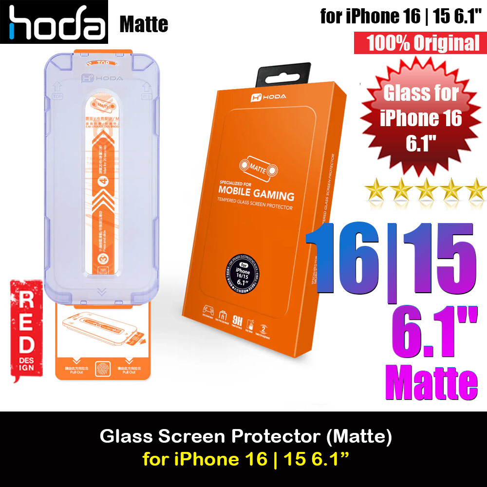 Picture of Hoda 0.33mm 2.5D Full Coverage Gamer Matte Tempered Glass Screen Protector for Apple iPhone 16 6.1 iPhone 15 6.1 (Matte) Apple iPhone 15 6.1- Apple iPhone 15 6.1 Cases, Apple iPhone 15 6.1 Covers, iPad Cases and a wide selection of Apple iPhone 15 6.1 Accessories in Malaysia, Sabah, Sarawak and Singapore 