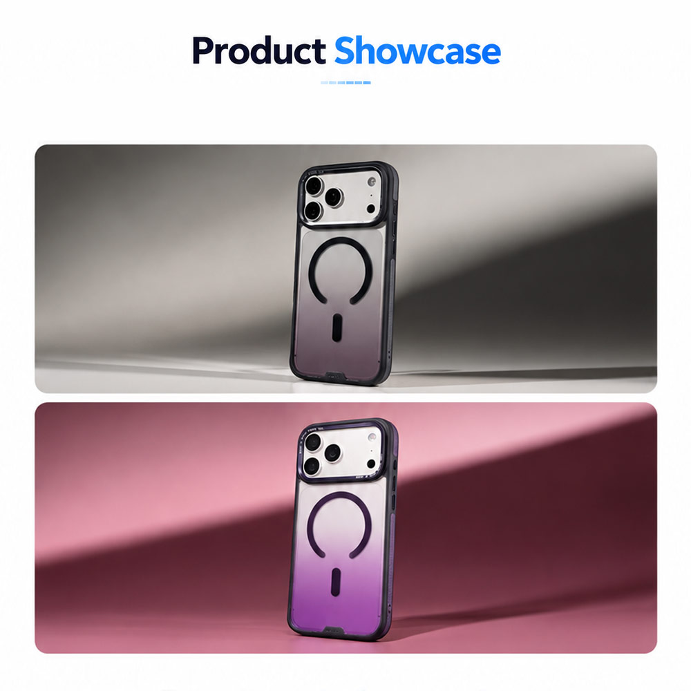 Picture of Apple iPhone 18 Pro Case | Hoda MultiColor Case with Magnet for iPhone 18 Pro 17 Pro - Twilight Purple