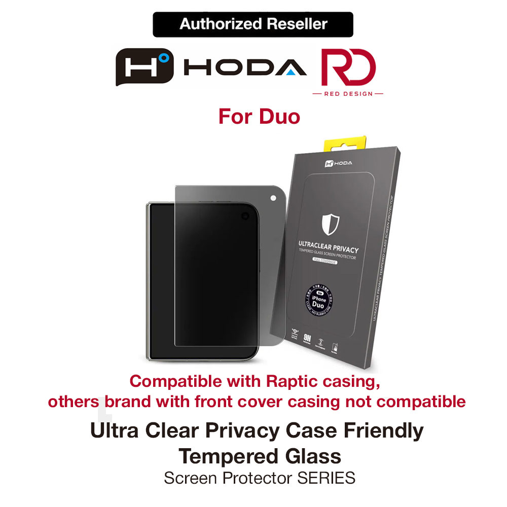 Picture of Hoda Ultra Clear Anti-Peeper Privacy 2ways Case Friendly  Tempered Glass Screen Protector for iPhone Duo- Privacy Apple iPhone Duo- Apple iPhone Duo Cases, Apple iPhone Duo Covers, iPad Cases and a wide selection of Apple iPhone Duo Accessories in Malaysia, Sabah, Sarawak and Singapore 