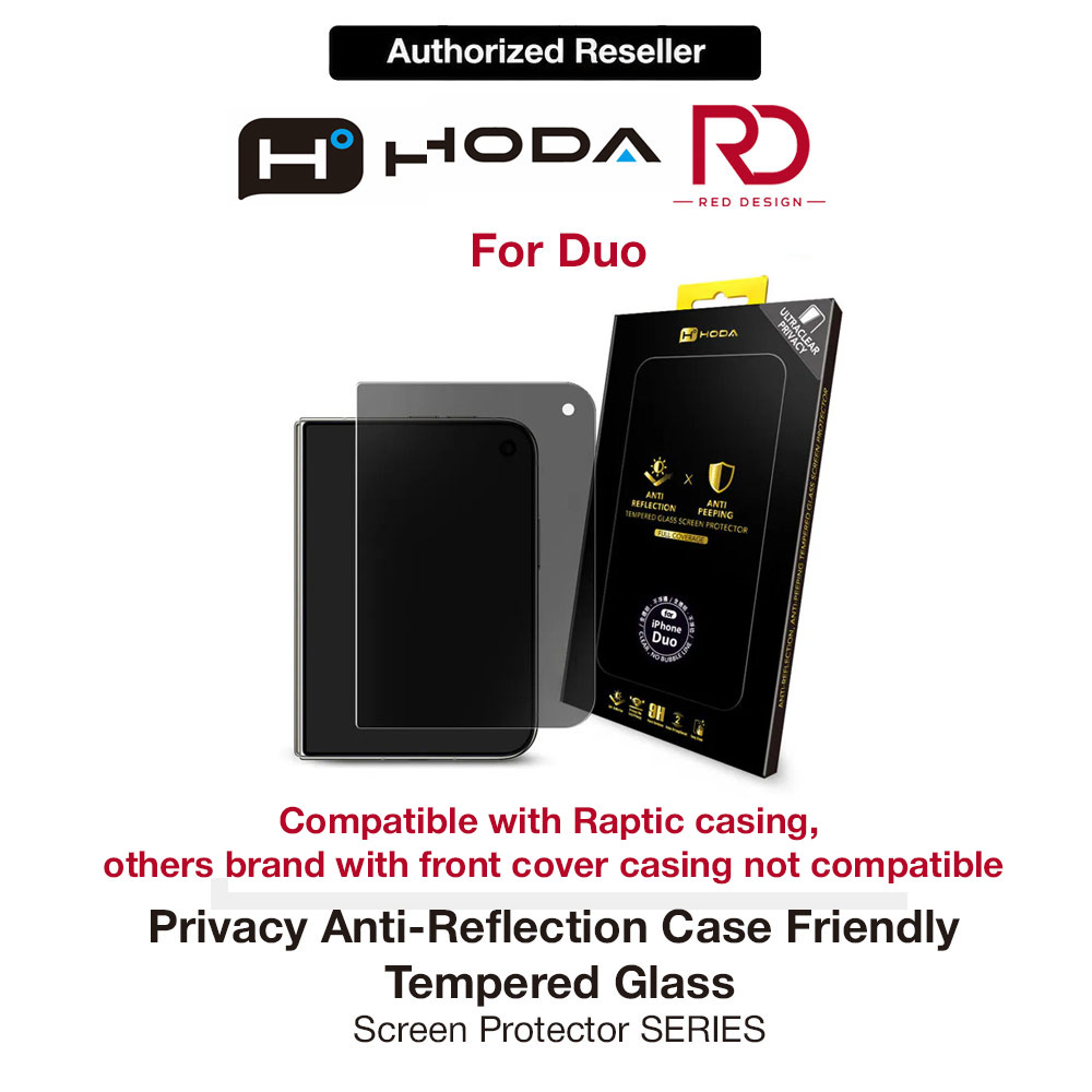 Picture of Hoda Anti-Peeper Privacy 2ways with Anti Reflection Case Friendly Ultra Clear Tempered Glass Screen Protector for iPhone Duo- Privacy AR Apple iPhone Duo- Apple iPhone Duo Cases, Apple iPhone Duo Covers, iPad Cases and a wide selection of Apple iPhone Duo Accessories in Malaysia, Sabah, Sarawak and Singapore 