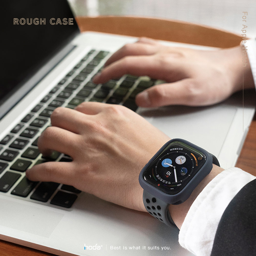 Picture of Apple Watch 45mm Case | Hoda Rough Case Apple Watch 45mm Series 7 Protection Case (Pink)