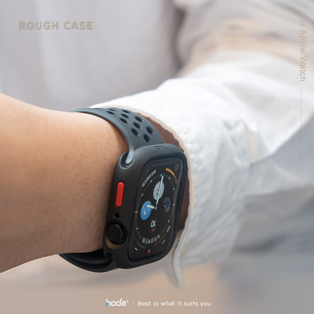 Picture of Apple Watch 45mm Case | Hoda Rough Case Apple Watch 45mm Series 7 Protection Case (Pink)