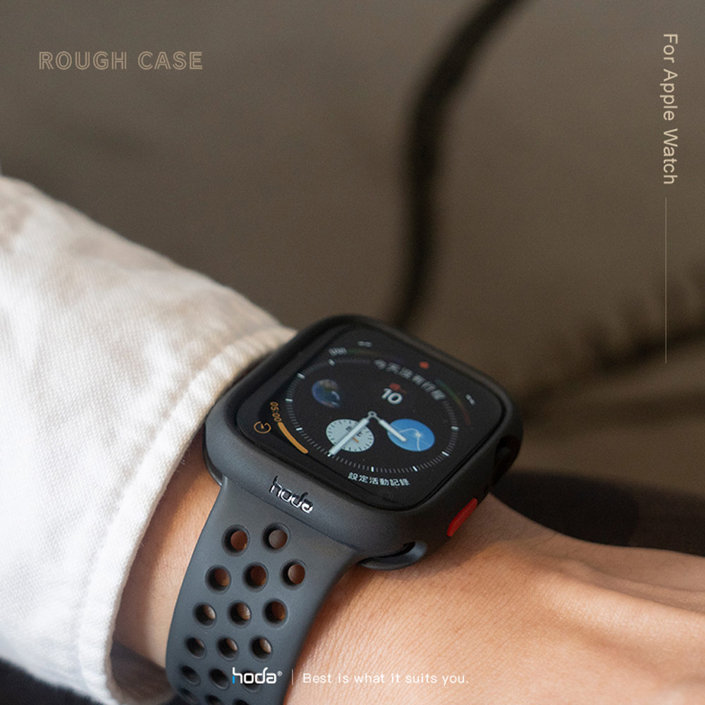 Picture of Apple Watch 45mm Case | Hoda Rough Case Apple Watch 45mm Series 7 Protection Case (Pink)
