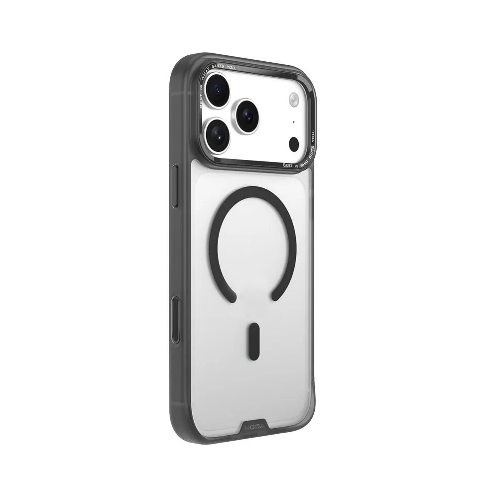 Picture of Apple iPhone 18 Pro Case | Hoda ROUGH Case Military Standard MagSafe Enhanced with PureSurfaceTM with Camera Button for iPhone 18 Pro - Matte Black