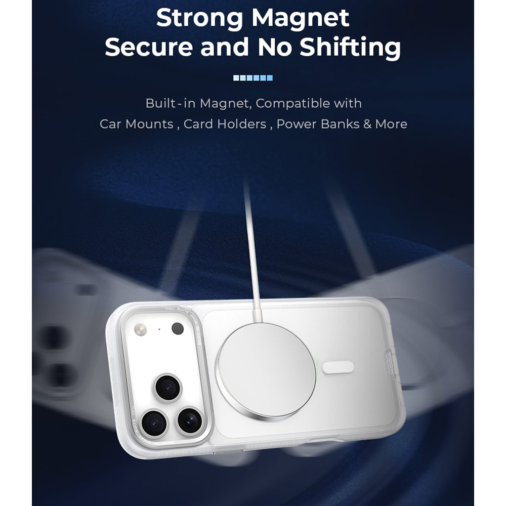 Picture of Apple iPhone 18 Pro Case | Hoda ROUGH Case Military Standard MagSafe Enhanced with PureSurfaceTM with Camera Button for iPhone 18 Pro - Matte