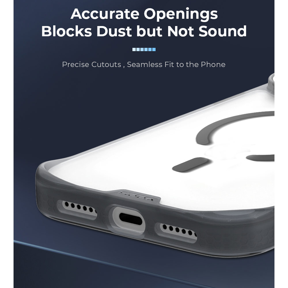 Picture of Apple iPhone 18 Pro Case | Hoda ROUGH Case Military Standard MagSafe Enhanced with PureSurfaceTM with Camera Button for  iPhone 18 Pro - Matte