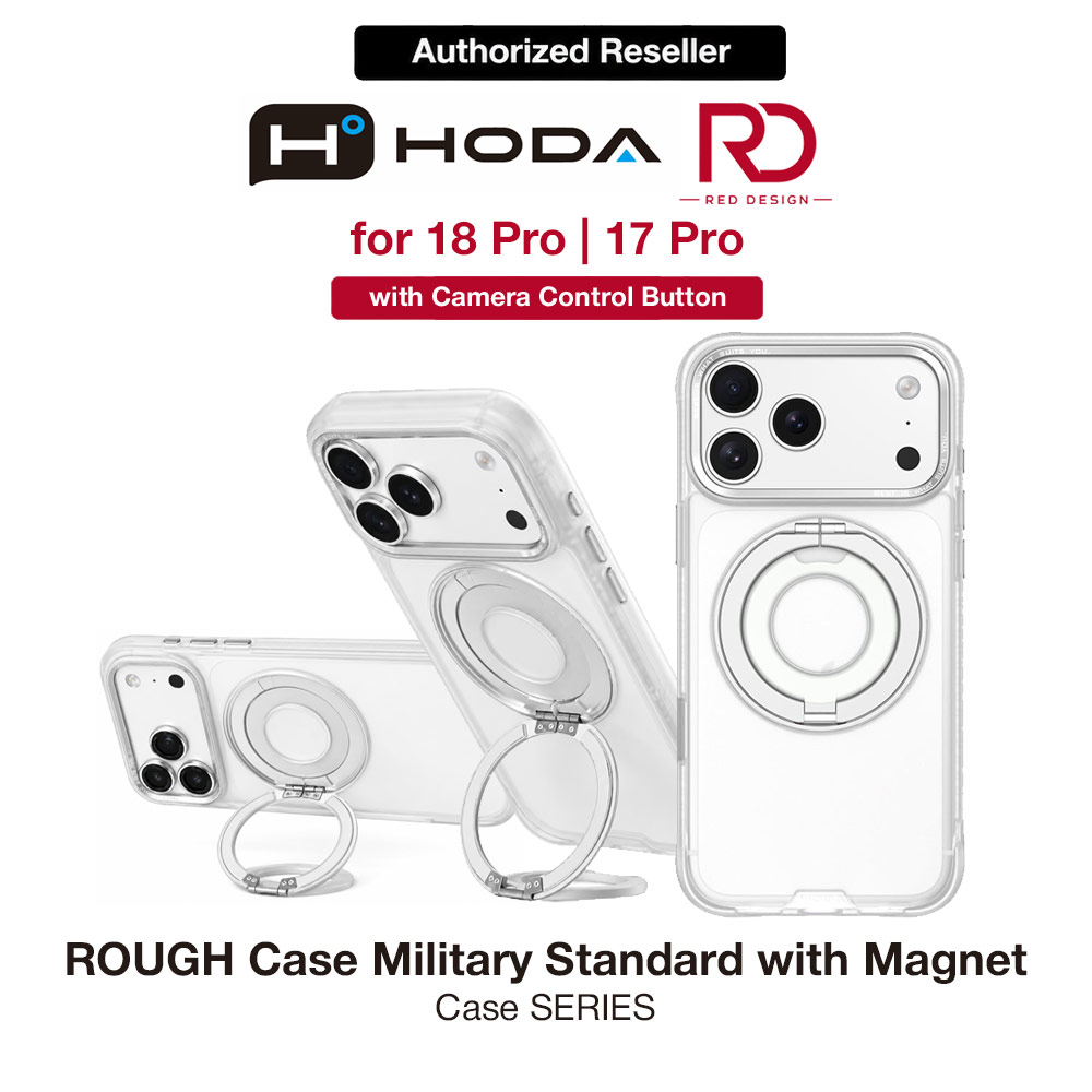 Picture of Hoda ROUGH Case Magnet with 360° foldable rotating ring-holder stand Enhanced with PureSurfaceTM with Camera Button for iPhone 18 Pro 17 Pro - Matte Apple iPhone 18 Pro- Apple iPhone 18 Pro Cases, Apple iPhone 18 Pro Covers, iPad Cases and a wide selection of Apple iPhone 18 Pro Accessories in Malaysia, Sabah, Sarawak and Singapore 