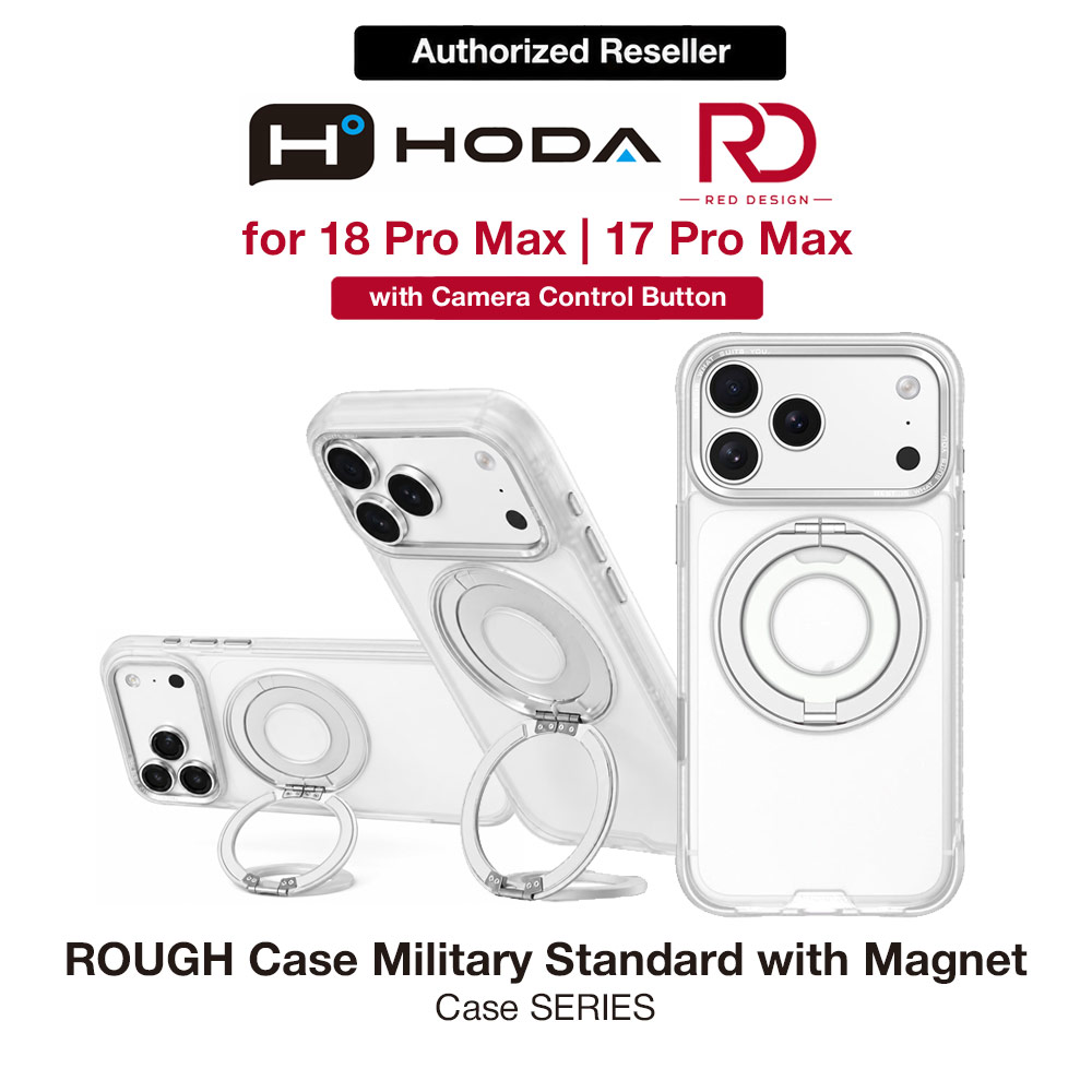 Picture of Hoda ROUGH Case Magnet with 360° foldable rotating ring-holder stand Enhanced with PureSurfaceTM with Camera Button for iPhone 18 Pro Max 17 Pro Max - Matte Apple iPhone 18 Pro Max- Apple iPhone 18 Pro Max Cases, Apple iPhone 18 Pro Max Covers, iPad Cases and a wide selection of Apple iPhone 18 Pro Max Accessories in Malaysia, Sabah, Sarawak and Singapore 