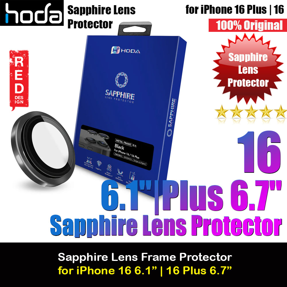 Picture of Hoda Sapphire Lens Protector for iPhone 16 6.1 iPhone 16 Plus 6.7  (2PCS Black) Apple iPhone 16 6.1- Apple iPhone 16 6.1 Cases, Apple iPhone 16 6.1 Covers, iPad Cases and a wide selection of Apple iPhone 16 6.1 Accessories in Malaysia, Sabah, Sarawak and Singapore 