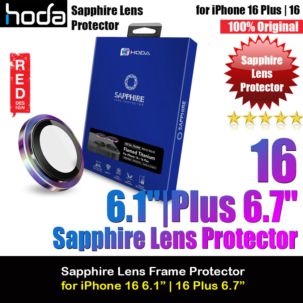 Picture of Hoda Sapphire Lens Protector for iPhone 16 6.1 iPhone 16 Plus 6.7  (2PCS Flamed Titanium) Apple iPhone 16 6.1- Apple iPhone 16 6.1 Cases, Apple iPhone 16 6.1 Covers, iPad Cases and a wide selection of Apple iPhone 16 6.1 Accessories in Malaysia, Sabah, Sarawak and Singapore 