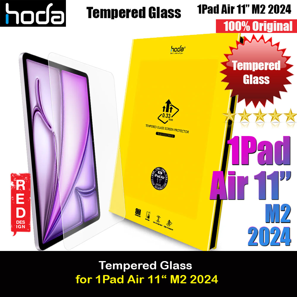 Picture of Hoda 0.33mm Full Coverage Tempred Glass Screen Protector for iPad Air 11" M2 6th Gen 2024 (Clear) Apple iPad Air 11 M2 2024- Apple iPad Air 11 M2 2024 Cases, Apple iPad Air 11 M2 2024 Covers, iPad Cases and a wide selection of Apple iPad Air 11 M2 2024 Accessories in Malaysia, Sabah, Sarawak and Singapore 