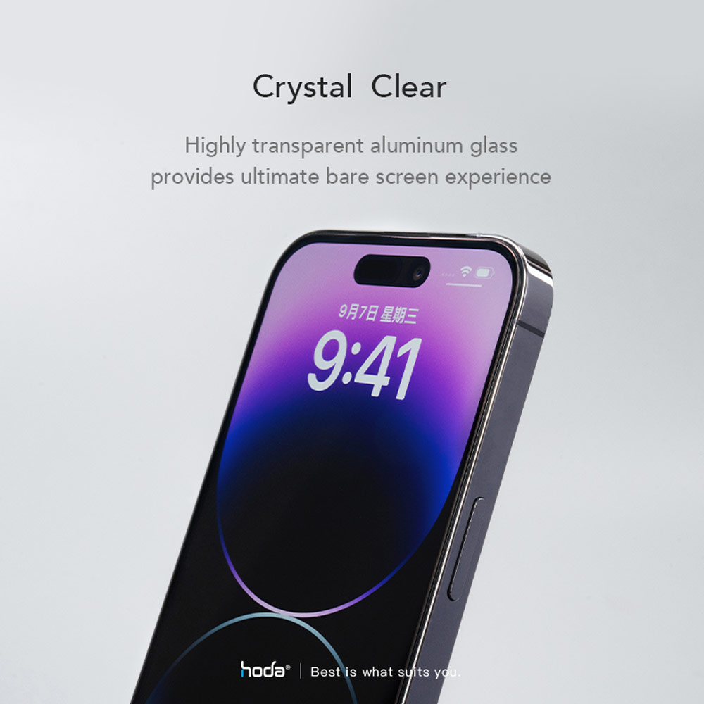 Picture of Apple iPhone 14 Pro 6.1 Screen Protector | Hoda 0.33mm 2.5D Full Coverage Tempered Glass Screen Protector for Apple iPhone 14 Pro 6.1 (Black)