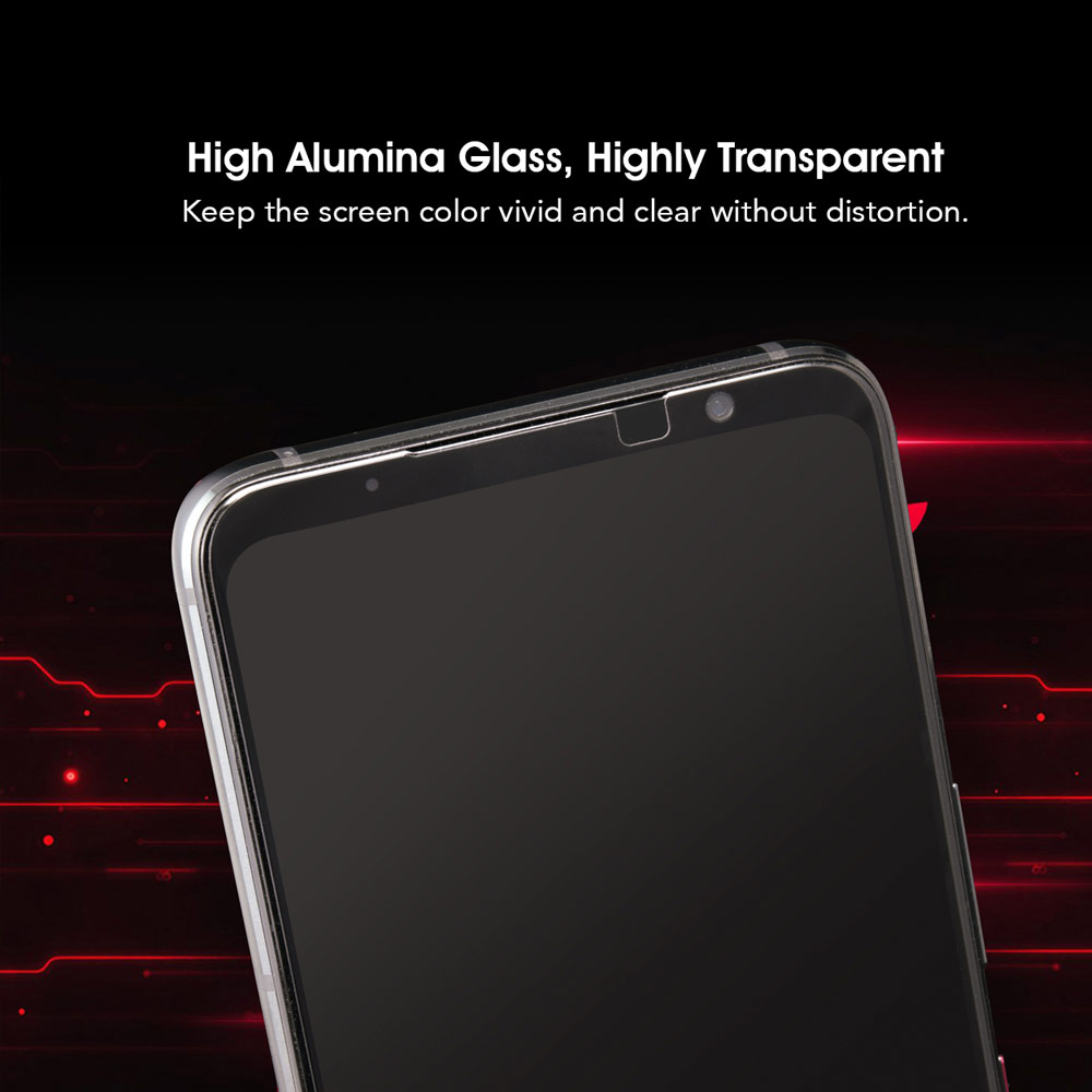 Picture of ASUS ROG Phone 5 Pro Screen Protector | Hoda 0.21mm Evolution Strengthened Edge Full Coverage Glass Screen Protector 9H Tempered Glass for Asus Rog Phone 5 Pro Rog Phone 5 Ultimate  (0.21 mm Strengthen Edge Black)