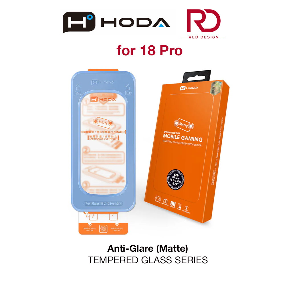 Picture of Hoda Full Coverage Tempered Glass Screen Protector for iPhone 18 Pro with Dust-Free Helper - Matte - Matte Apple iPhone 18 Pro- Apple iPhone 18 Pro Cases, Apple iPhone 18 Pro Covers, iPad Cases and a wide selection of Apple iPhone 18 Pro Accessories in Malaysia, Sabah, Sarawak and Singapore 