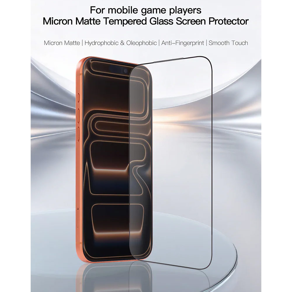 Picture of Apple iPhone 18 Pro Max Screen Protector | Hoda Full Coverage Tempered Glass Screen Protector for iPhone 18 Pro Max with Dust-Free Helper - Matte