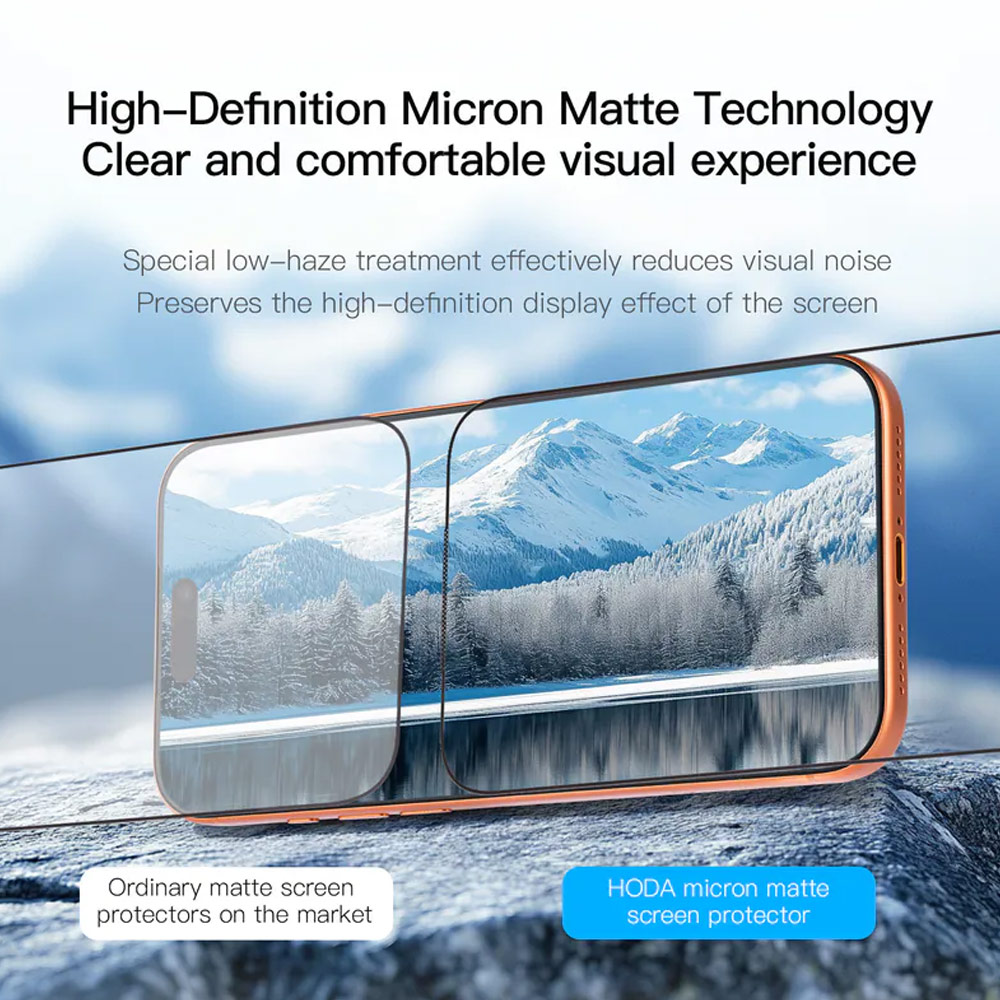 Picture of Apple iPhone 18 Pro Max Screen Protector | Hoda Full Coverage Tempered Glass Screen Protector for iPhone 18 Pro Max with Dust-Free Helper - Matte