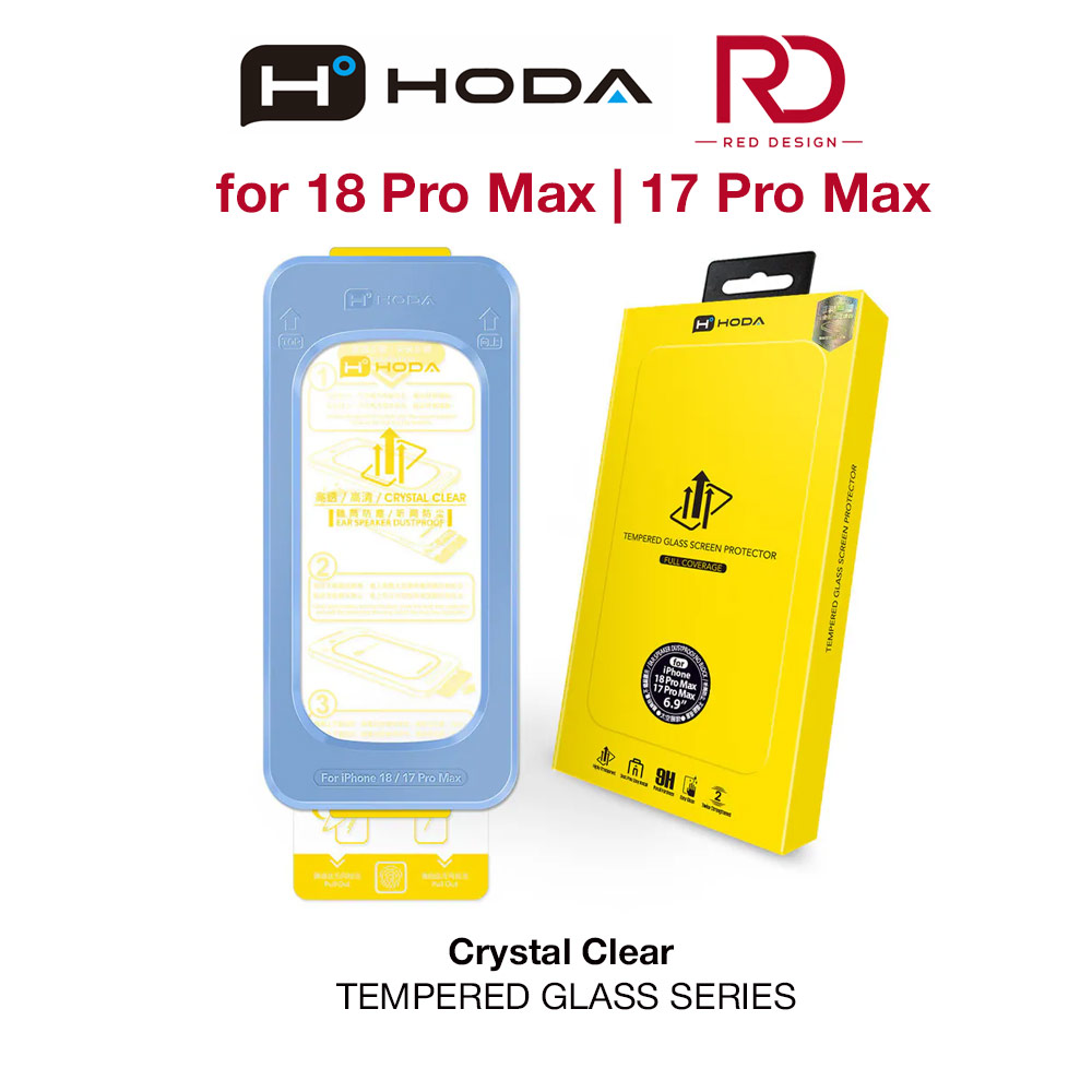 Picture of Hoda Full Coverage Tempered Glass Screen Protector for iPhone 18 Pro Max iPhone 17 Pro Max with Dust Free Helper - Clear Apple iPhone 17 Pro Max 6.9- Apple iPhone 17 Pro Max 6.9 Cases, Apple iPhone 17 Pro Max 6.9 Covers, iPad Cases and a wide selection of Apple iPhone 17 Pro Max 6.9 Accessories in Malaysia, Sabah, Sarawak and Singapore 