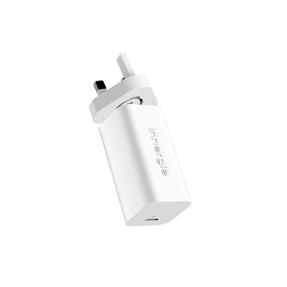 Picture of Innergie C6 60W PD PPS USB-C Power Delivery Fast Charge Small Compact Mini Wall Charger UK for Macbook Air 13 iPhone 14 Pro Max Airpods Apple Watch S23 Ultra iPad Pro (White)