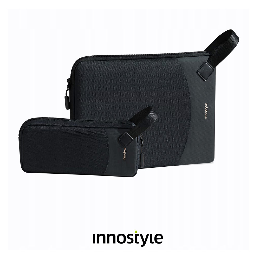 Picture of Innostyle Guardian Tech Sleeve Shock Proof Laptop Notebook Sleeve with accessories pouch for up to 14 inches Laptop (Black)