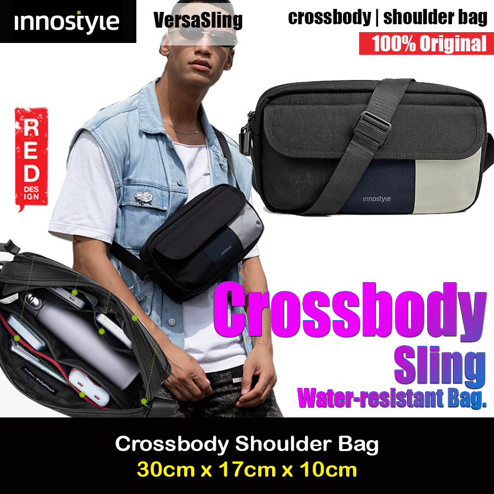 Picture of Innostyle VersaSling Crossbody Shoulder Bag Pack Casual Bag Water Resistant Messenger for Women Men with Adjustable Strap (Black Blue Gray) Red Design- Red Design Cases, Red Design Covers, iPad Cases and a wide selection of Red Design Accessories in Malaysia, Sabah, Sarawak and Singapore 