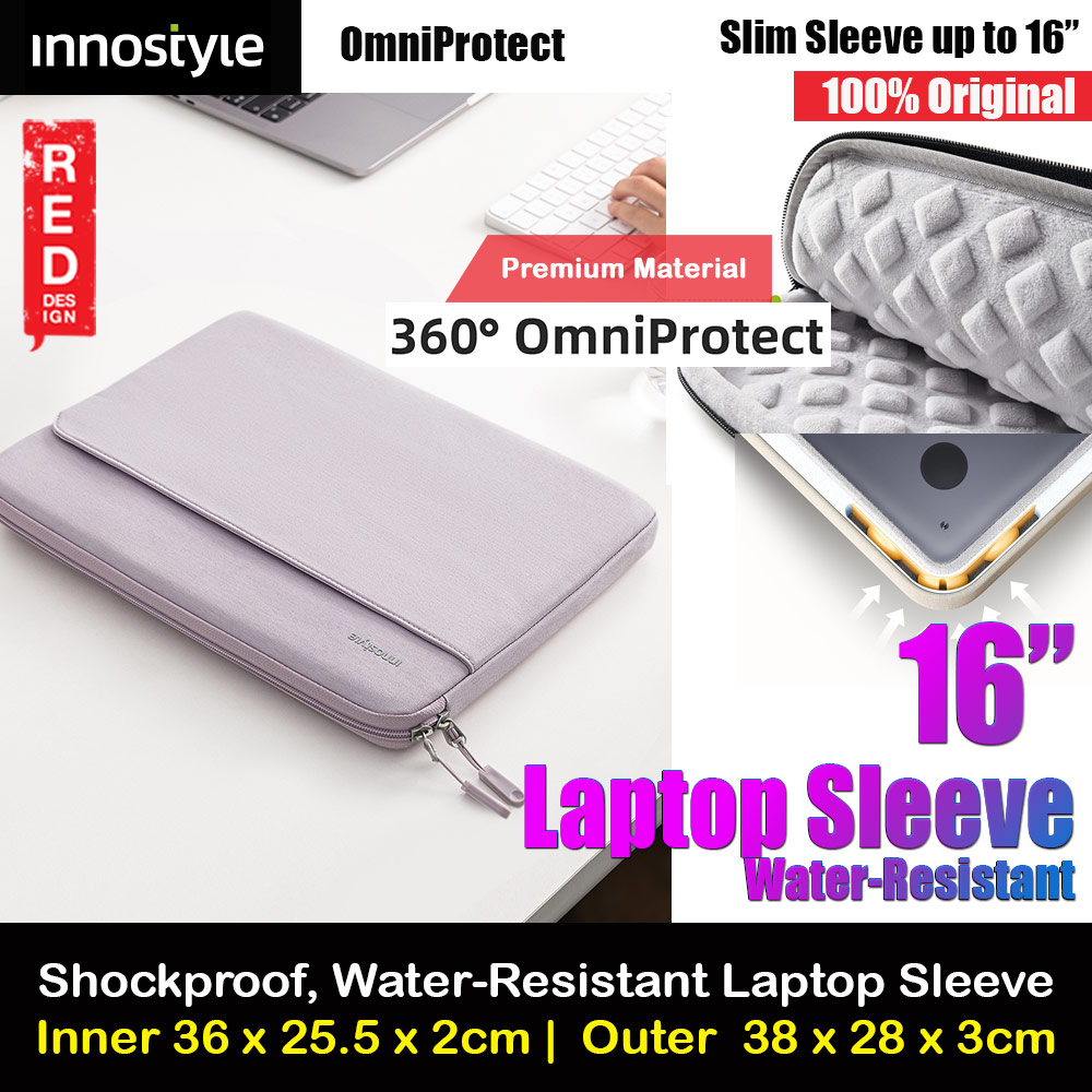 Picture of Innostyle Omiprotect Series Shock Proof Laptop Notebook Sleeve with Front Compartment for up to 16 inches Laptop (Lavender) Red Design- Red Design Cases, Red Design Covers, iPad Cases and a wide selection of Red Design Accessories in Malaysia, Sabah, Sarawak and Singapore 