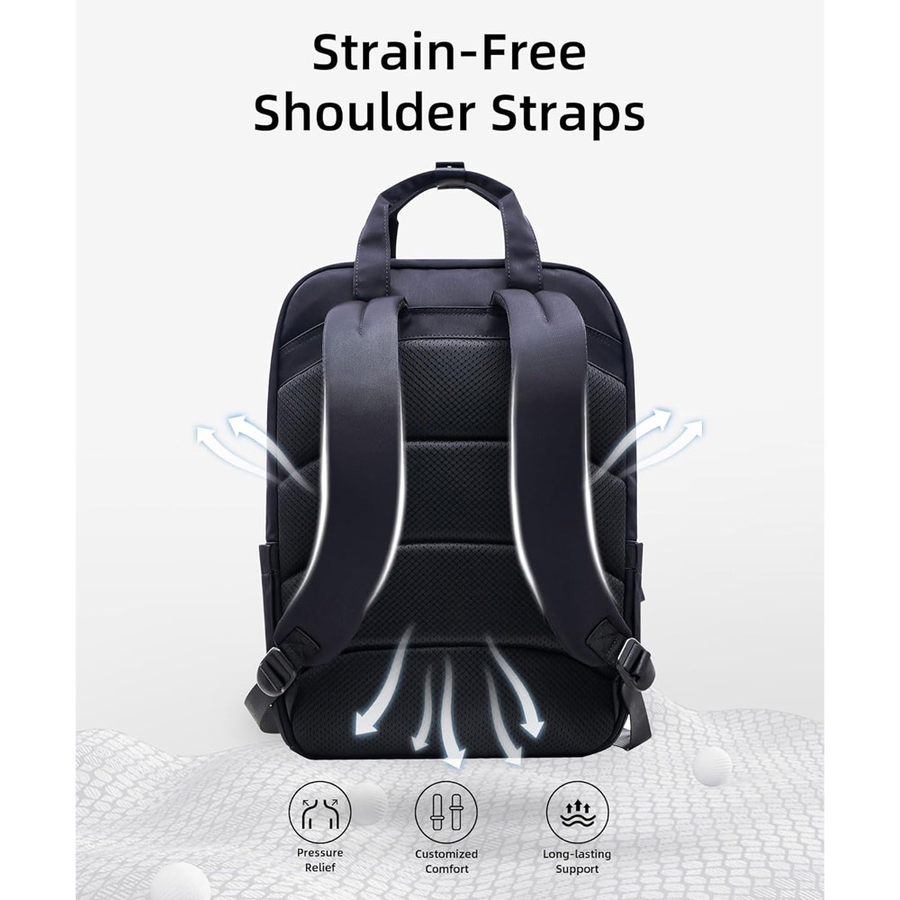 Picture of Innostyle ColorLite Series Lightweight Waterproof Hand Carry Travel Backpack for laptop up to 16" (Black)