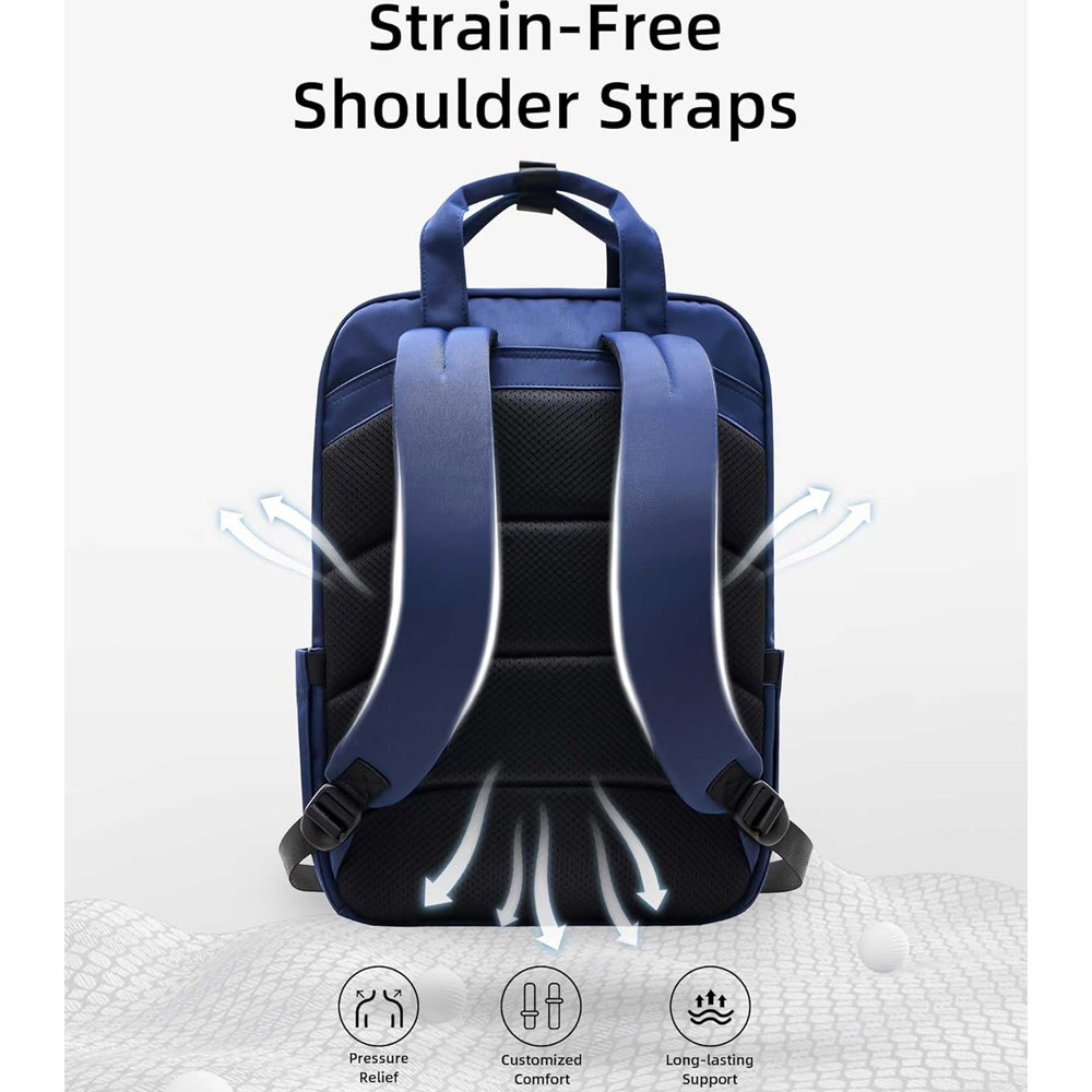 Picture of Innostyle ColorLite Series Lightweight Waterproof Hand Carry Travel Backpack for laptop up to 16" (Deep Blue)