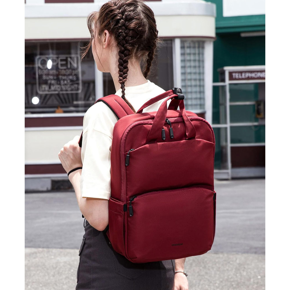 Picture of Innostyle ColorLite Series Lightweight Waterproof Hand Carry Travel Backpack for laptop up to 16" (Deep Red)