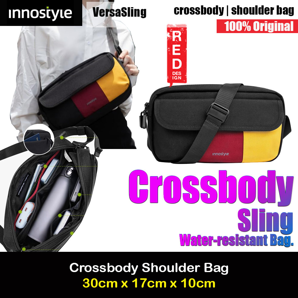 Picture of Innostyle VersaSling Crossbody Shoulder Bag Pack Casual Bag Water Resistant Messenger for Women Men with Adjustable Strap (Black Red Yellow) Red Design- Red Design Cases, Red Design Covers, iPad Cases and a wide selection of Red Design Accessories in Malaysia, Sabah, Sarawak and Singapore 