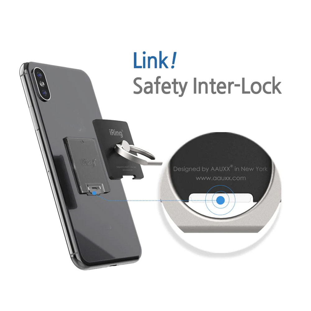 Picture of AAUXX iRing Link Universal Phone Grip and Stand Compatible with wireless charging (Metallic Red)