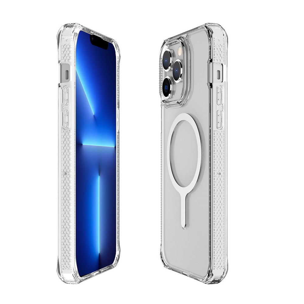 Picture of Apple iPhone 14 Plus 6.7 Case | ITSKINS HYBRID R CLEAR Drop Protection Case with Magsafe Compatible for iPhone 14 Plus 6.7 (Transparent)