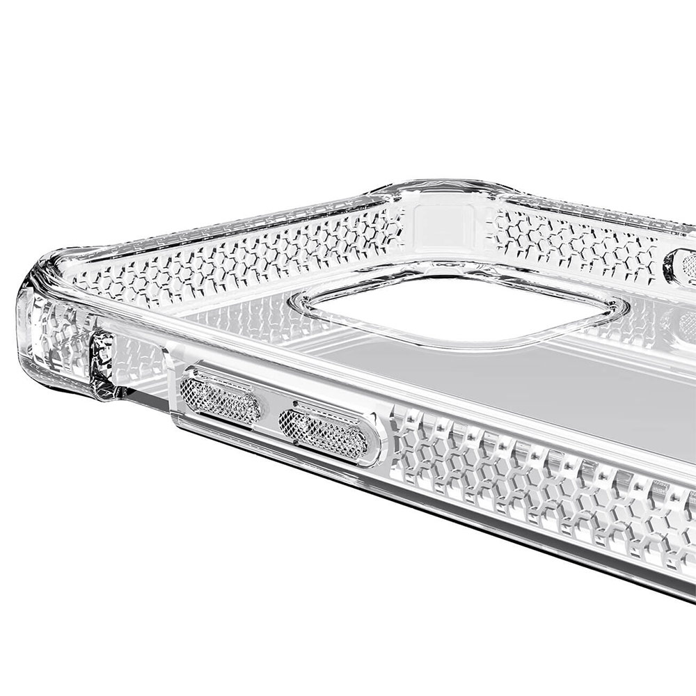 Picture of Apple iPhone 12 Pro Max 6.7 Case | ITSKINS SPECTRUM CLEAR ANTIMICROBIAL Certified Antishock Protection Case for Apple iPhone 12 Pro Max 6.7 (Transparent)