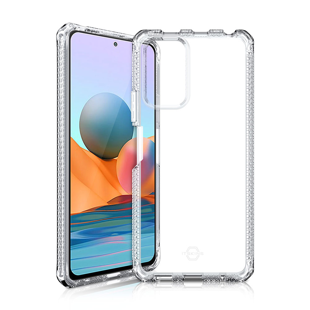 Picture of Xiaomi Redmi Note 10 Case | ITSKINS SPECTRUM CLEAR ANTIMICROBIAL Certified Antishock Protection Case for XiaoMi Redmi Note 10 (Transparent)