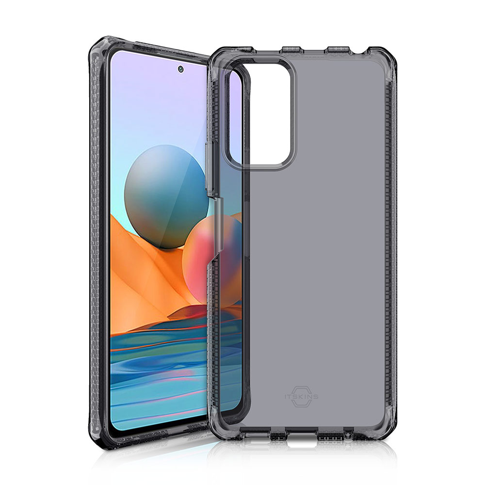 Picture of Xiaomi Redmi Note 10 Pro Case | ITSKINS SPECTRUM CLEAR ANTIMICROBIAL Certified Antishock Protection Case for XiaoMi Redmi Note 10 Pro (Smoke)