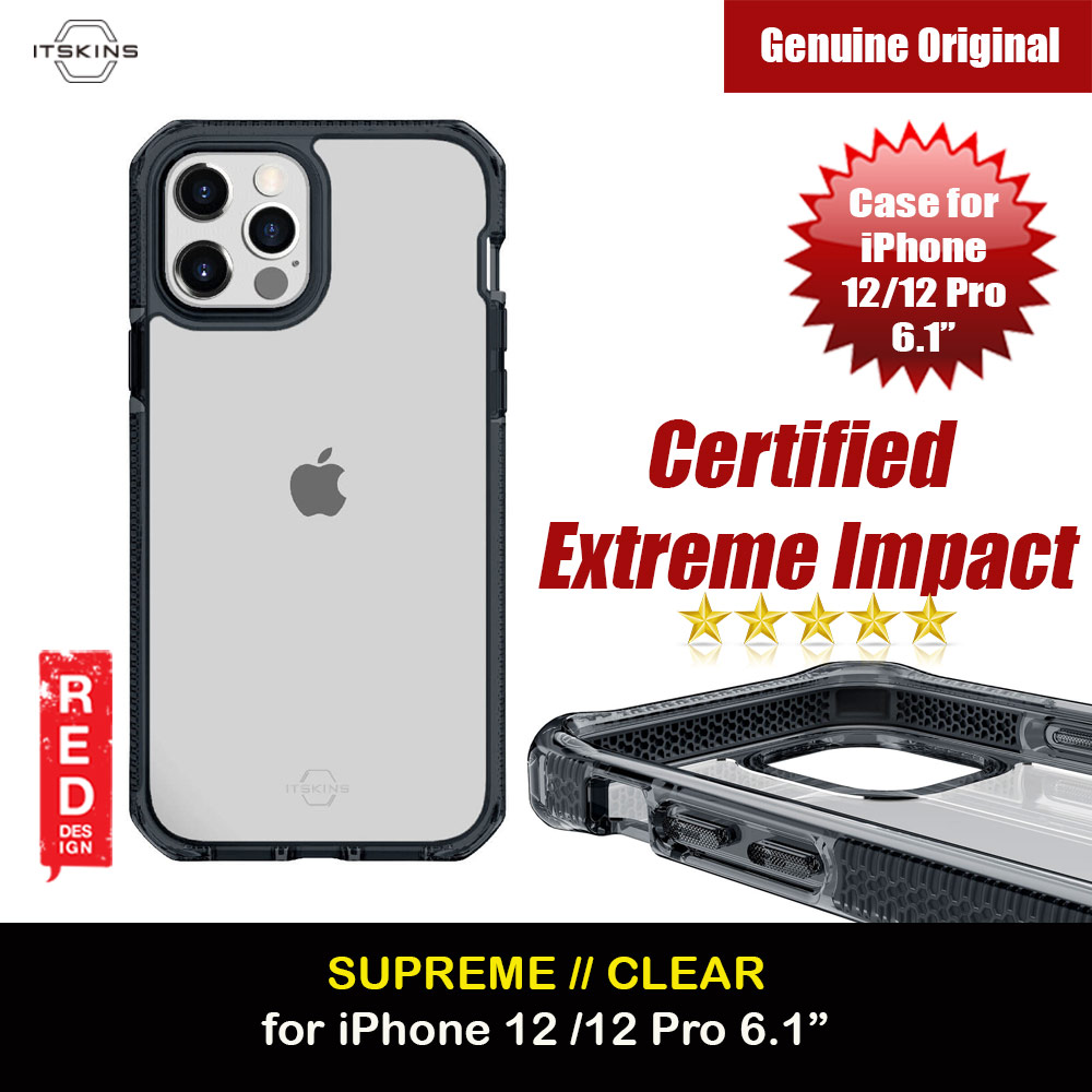 Picture of ITSKINS SUPREME CLEAR  ANTIMICROBIAL Certified Extreme Impact Protection Case for Apple iPhone 12 iPhone 12 Pro 6.1 (SmokeTransparent) Apple iPhone 12 6.1- Apple iPhone 12 6.1 Cases, Apple iPhone 12 6.1 Covers, iPad Cases and a wide selection of Apple iPhone 12 6.1 Accessories in Malaysia, Sabah, Sarawak and Singapore 