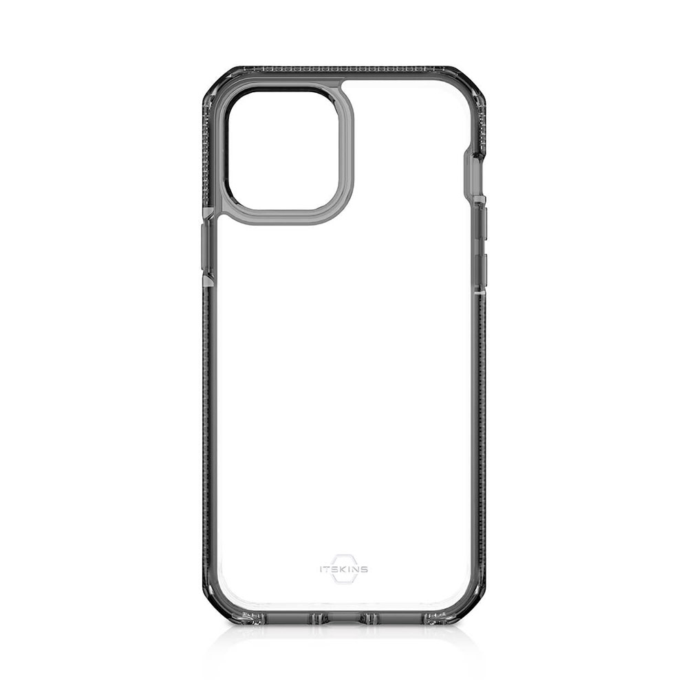 Picture of Apple iPhone 12 Pro Max 6.7 Case | ITSKINS SUPREME CLEAR  ANTIMICROBIAL Certified Extreme Impact Protection Case for Apple iPhone 12 Pro Max 6.7 (Smoke Transparent)